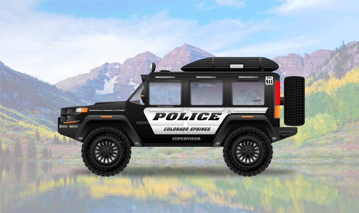 Sherpa AFV - CSPD vehicle graphics design by Colorado Graphic Design