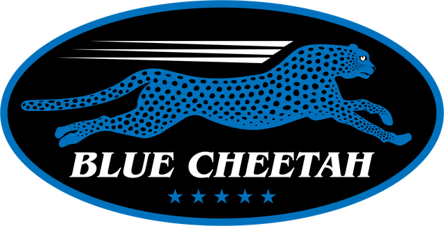 Blue Cheetah logo design by Colorado Graphic Design
